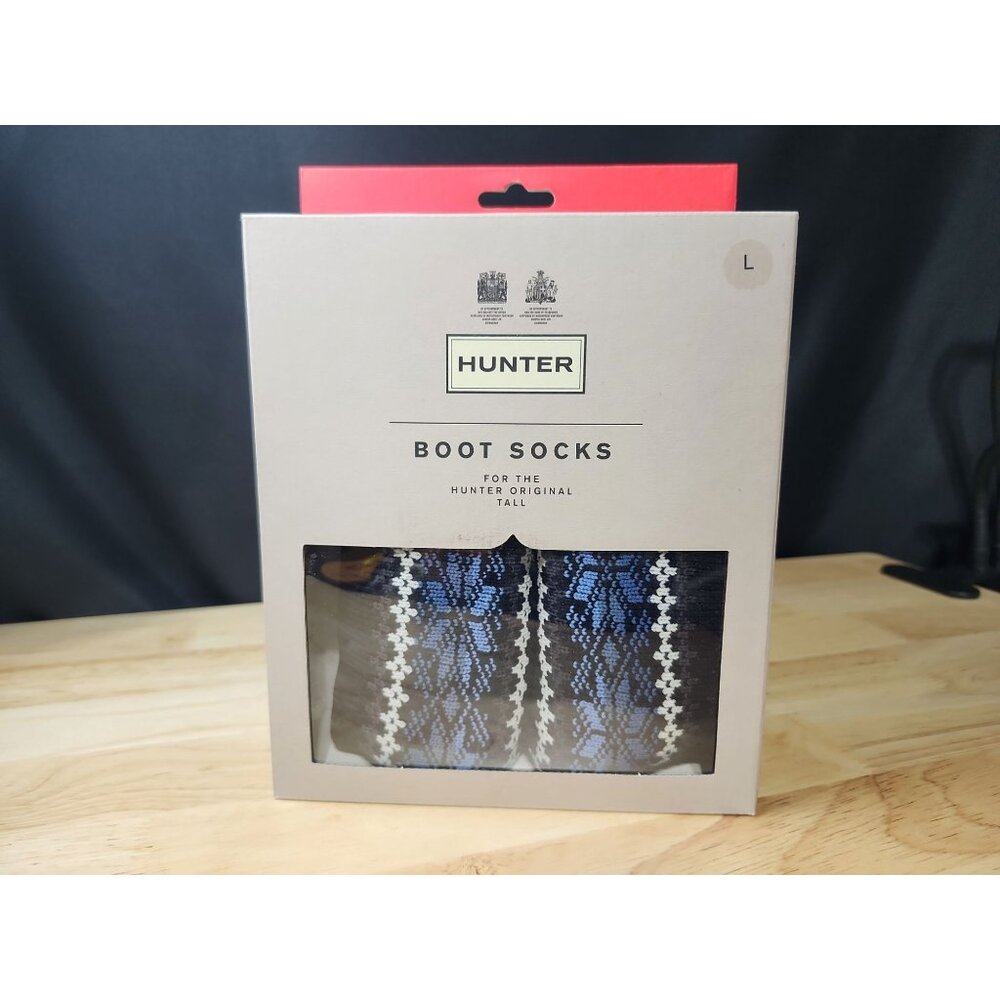 Hunter Boot Socks Large Tall dark earth blue